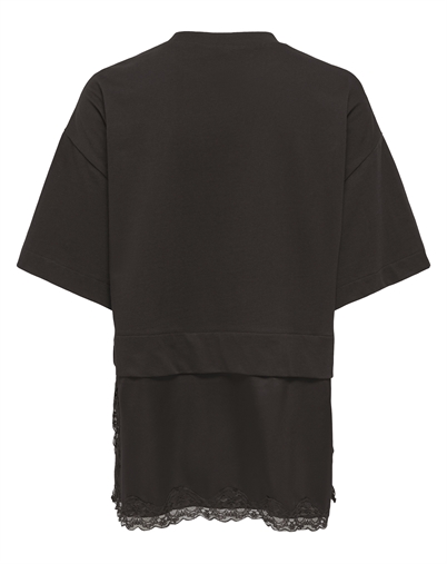 Only - ONLMexa Lace T-shirt - Black Coffee